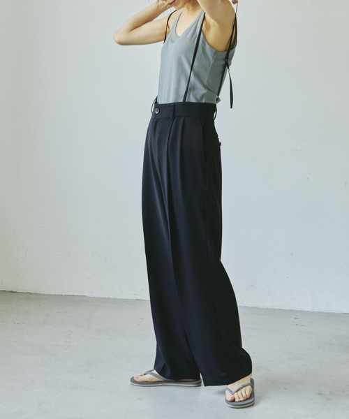 audrey and john wad（オードリーアンドジョンワッド）の「【Audrey and John Wad】紐付きセンタープレスパンツ（その他パンツ・レディース・ブラック/ミント/ライトベージュ・S/M）」の20枚目の写真