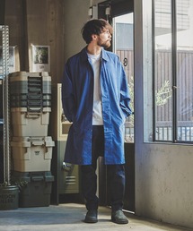 JACK & MARIE LONG COAT(2Colors)(ジャックアンドマリー マットサテンロングコーチコート)(BEIGE,NAVY)