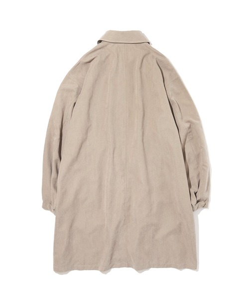 JACK & MARIE(ジャックアンドマリー)の「JACK & MARIE LONG COAT(2Colors)(ジャックアンドマリー マットサテンロングコーチコート)(BEIGE,NAVY)(ステンカラーコート・メンズ・ベージュ/ネイビー・M/L)」の5枚目の写真