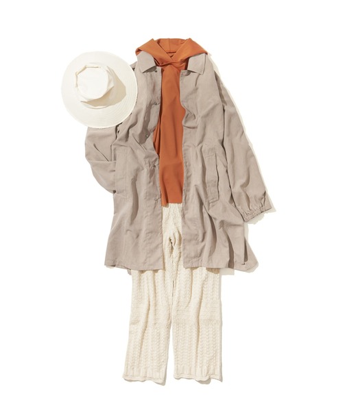 JACK & MARIE(ジャックアンドマリー)の「JACK & MARIE LONG COAT(2Colors)(ジャックアンドマリー マットサテンロングコーチコート)(BEIGE,NAVY)(ステンカラーコート・メンズ・ベージュ/ネイビー・M/L)」の14枚目の写真