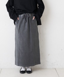 PUAL CE CIN | 【WEB限定】テレコピグメントスカート(スカート)