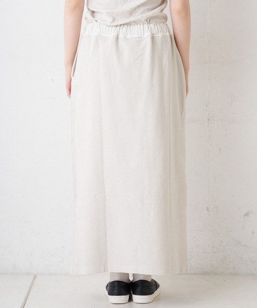 PUAL CE CIN（ピュアルセシン）の「【WEB限定】テレコピグメントスカート（スカート・レディース・チャコールグレー/カーキ/ライトベージュ・FREE）」の11枚目の写真