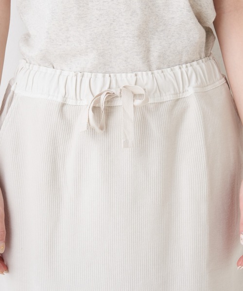 PUAL CE CIN（ピュアルセシン）の「【WEB限定】テレコピグメントスカート（スカート・レディース・チャコールグレー/カーキ/ライトベージュ・FREE）」の18枚目の写真