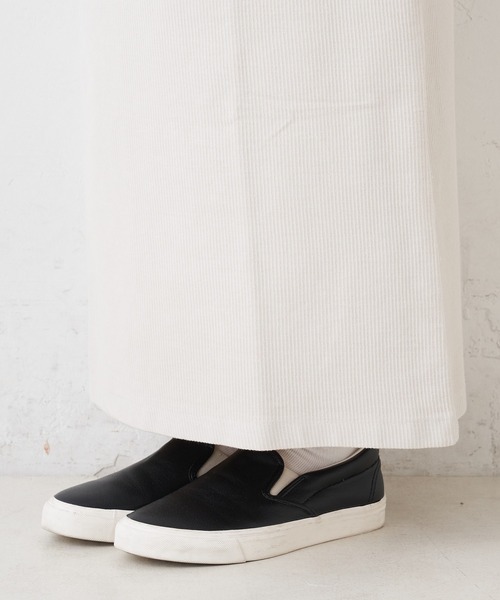 PUAL CE CIN（ピュアルセシン）の「【WEB限定】テレコピグメントスカート（スカート・レディース・チャコールグレー/カーキ/ライトベージュ・FREE）」の7枚目の写真