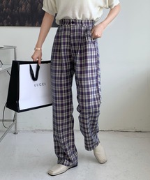 その他パンツ パープル 紫色系 チェック柄 ファッション通販 Zozotown