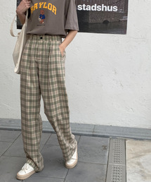 レディースのその他パンツ グリーン カーキ 緑色系 チェック柄 ファッション通販 Zozotown