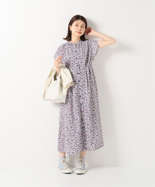 デシンプリントフロントボタンワンピース　IENA イエナ 38 IENA（イエナ）の「デシンプリントフロントボタンワンピース