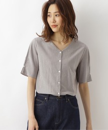 ボックスタックスリーブカットソーブラウス