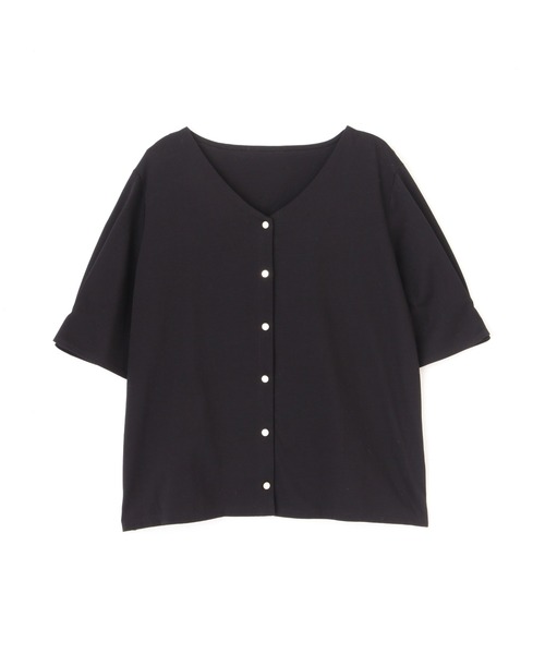 NATURAL BEAUTY BASIC（ナチュラルビューティーベーシック）の「ボックスタックスリーブカットソーブラウス（Tシャツ/カットソー・レディース・ブラウン系その他/ブラック/ブルー系その他6・MEDIUM）」の16枚目の写真