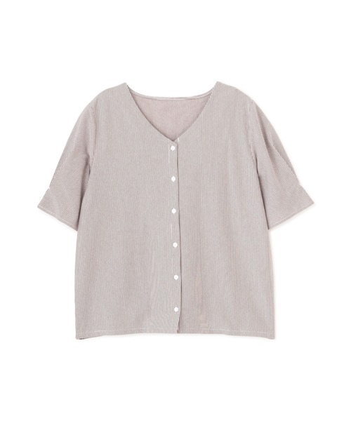 NATURAL BEAUTY BASIC（ナチュラルビューティーベーシック）の「ボックスタックスリーブカットソーブラウス（Tシャツ/カットソー・レディース・ブラウン系その他/ブラック/ブルー系その他6・MEDIUM）」の19枚目の写真