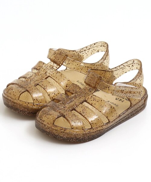 apres les cours(アプレレクール)の「/クリアラメサンダル(サンダル・キッズ・シルバー/ブラウン/ピンク・16/18/19/14/17/15 )」の2枚目の写真