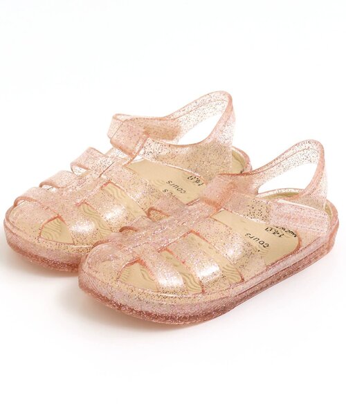 apres les cours(アプレレクール)の「/クリアラメサンダル(サンダル・キッズ・シルバー/ブラウン/ピンク・16/18/19/14/17/15 )」の3枚目の写真