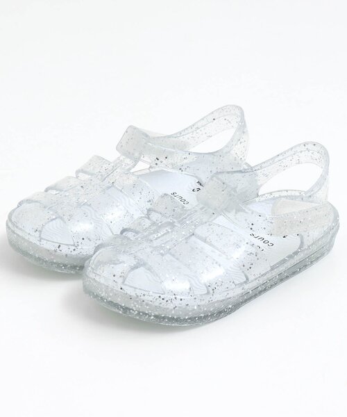 apres les cours(アプレレクール)の「/クリアラメサンダル(サンダル・キッズ・シルバー/ブラウン/ピンク・16/18/19/14/17/15 )」の1枚目の写真