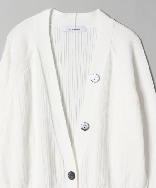 JEANASIS(ジーナシス)の「14GフレアロングVカーディガン/943432(カーディガン/ボレロ・レディース・ホワイト/ブラック/グレイッシュベージュ・FREE)」の12枚目の写真