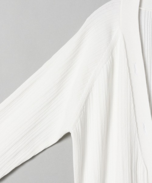 JEANASIS(ジーナシス)の「14GフレアロングVカーディガン/943432(カーディガン/ボレロ・レディース・ホワイト/ブラック/グレイッシュベージュ・FREE)」の7枚目の写真