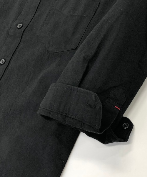 A.S.M(エーエスエム)の「麻コットン シャツ / ホリゾンタルカラー 7分袖 カラー 麻シャツ(シャツ/ブラウス・メンズ・サンドグレー/ブルー/ブラック/カーキ/サックスブルー/ネイビー/ホワイト/ライトピンク・50/52/48)」の20枚目の写真