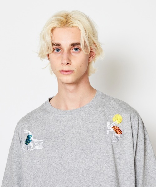 rehacer（レアセル）の「rehacer : The Moon Viewing on Wide Body / ザ.ムーンビューイング オン ワイドボディー（Tシャツ/カットソー・メンズ・ホワイト/ブラック/グレー/カーキ/ネイビー/ベージュ・SMALL/MEDIUM/LARGE/X-LARGE）」の3枚目の写真