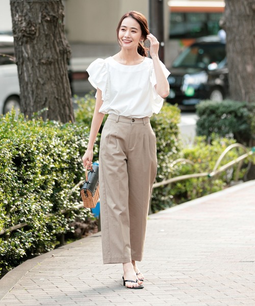 Andemiu（アンデミュウ）の「ハイウエストチノパンツ938601（チノパンツ・レディース・ブラック/ベージュ・SMALL/MEDIUM）」の20枚目の写真