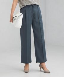 green label relaxing | CS シャーク ドロスト センタープレス ワイド パンツ <ミディアムグレー・ネイビー>(その他パンツ)