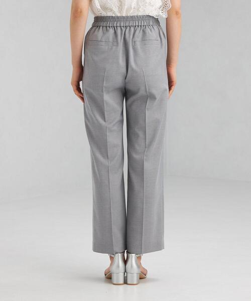 green label relaxing（グリーンレーベルリラクシング）の「CS シャーク ドロスト センタープレス ワイド パンツ <ミディアムグレー・ネイビー>（その他パンツ・レディース・ネイビー/グレー・40/38/36）」の5枚目の写真