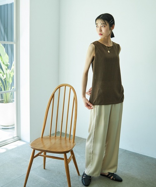 VACANCY（ヴァカンシー）の「バックオープンタンクトップ（タンクトップ・レディース・チャコールグレー/ブラウン/オレンジ・FREE）」の13枚目の写真