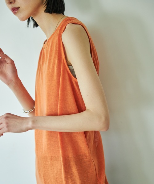 VACANCY（ヴァカンシー）の「バックオープンタンクトップ（タンクトップ・レディース・チャコールグレー/ブラウン/オレンジ・FREE）」の10枚目の写真