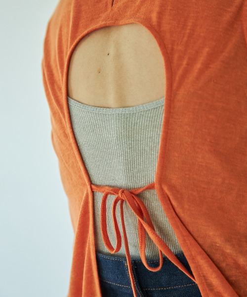 VACANCY（ヴァカンシー）の「バックオープンタンクトップ（タンクトップ・レディース・チャコールグレー/ブラウン/オレンジ・FREE）」の17枚目の写真