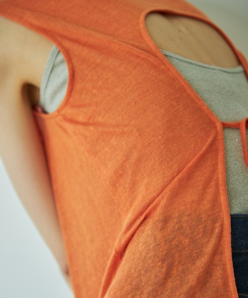 VACANCY（ヴァカンシー）の「バックオープンタンクトップ（タンクトップ・レディース・チャコールグレー/ブラウン/オレンジ・FREE）」の7枚目の写真