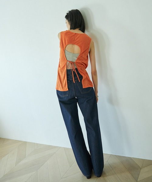 VACANCY（ヴァカンシー）の「バックオープンタンクトップ（タンクトップ・レディース・チャコールグレー/ブラウン/オレンジ・FREE）」の11枚目の写真