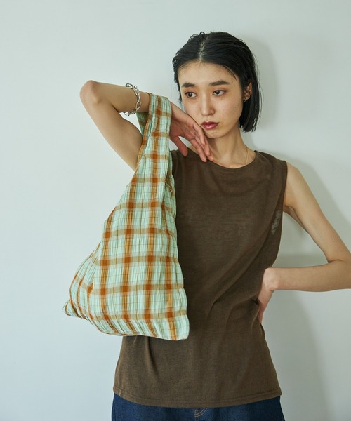 VACANCY（ヴァカンシー）の「バックオープンタンクトップ（タンクトップ・レディース・チャコールグレー/ブラウン/オレンジ・FREE）」の6枚目の写真