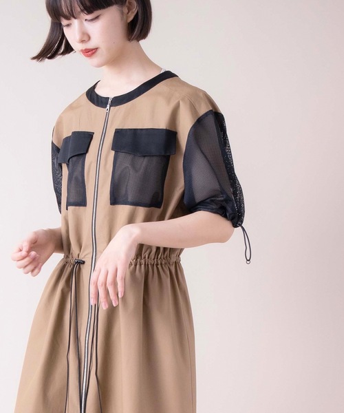 La SRIC(ラスリック)の「La SRIC / メッシュポケットZIPワンピース(ワンピース・レディース・ブラック/ブラウン系その他・38)」の10枚目の写真