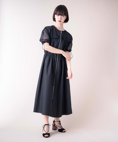 La SRIC(ラスリック)の「La SRIC / メッシュポケットZIPワンピース(ワンピース・レディース・ブラック/ブラウン系その他・38)」の7枚目の写真