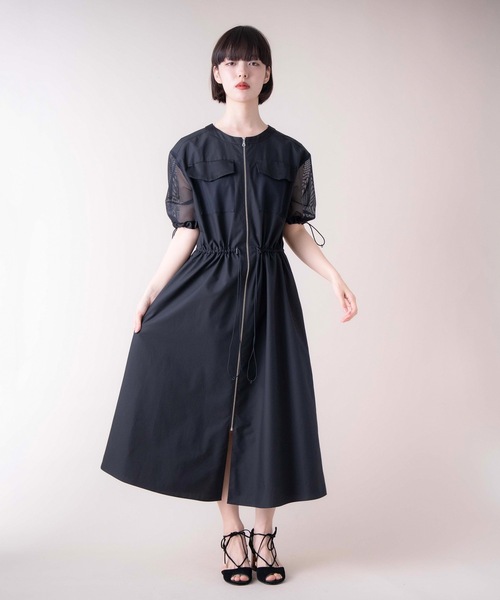 La SRIC(ラスリック)の「La SRIC / メッシュポケットZIPワンピース(ワンピース・レディース・ブラック/ブラウン系その他・38)」の3枚目の写真
