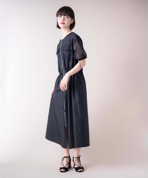 La SRIC(ラスリック)の「La SRIC / メッシュポケットZIPワンピース(ワンピース・レディース・ブラック/ブラウン系その他・38)」の9枚目の写真