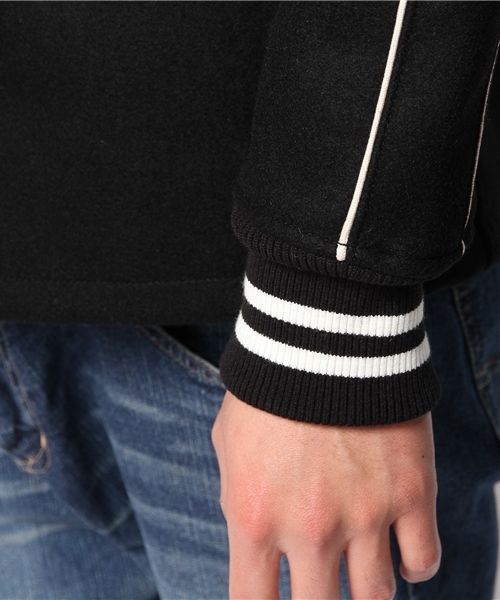 HYSTERIC GLAMOUR(ヒステリックグラマー)の「メルトンコーチJK(スタジャン・メンズ・ブラック/ホワイト/レッド・SMALL/LARGE/MEDIUM)」の10枚目の写真