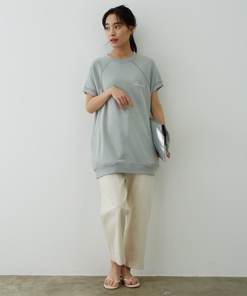 AMERICANA（アメリカーナ）の「【Americana(アメリカーナ)】アントウィッシュ裏毛ラグランノースリーブ（Tシャツ/カットソー・レディース・ライトグリーン/ブルー系その他/オレンジ系その他・FREE）」の4枚目の写真