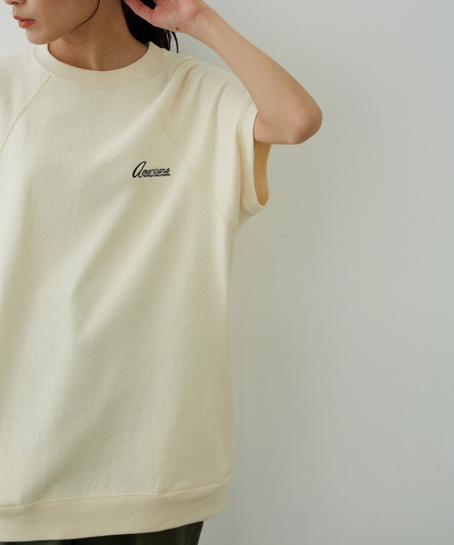 AMERICANA（アメリカーナ）の「【Americana(アメリカーナ)】アントウィッシュ裏毛ラグランノースリーブ（Tシャツ/カットソー・レディース・ライトグリーン/ブルー系その他/オレンジ系その他・FREE）」の15枚目の写真