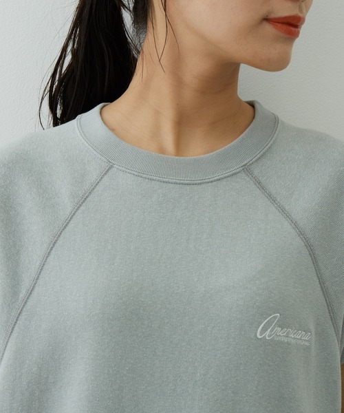 AMERICANA（アメリカーナ）の「【Americana(アメリカーナ)】アントウィッシュ裏毛ラグランノースリーブ（Tシャツ/カットソー・レディース・ライトグリーン/ブルー系その他/オレンジ系その他・FREE）」の5枚目の写真