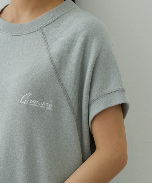 AMERICANA（アメリカーナ）の「【Americana(アメリカーナ)】アントウィッシュ裏毛ラグランノースリーブ（Tシャツ/カットソー・レディース・ライトグリーン/ブルー系その他/オレンジ系その他・FREE）」の9枚目の写真