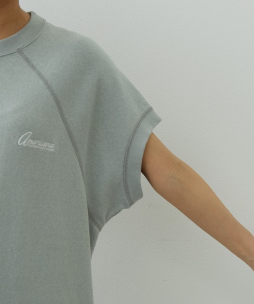 AMERICANA（アメリカーナ）の「【Americana(アメリカーナ)】アントウィッシュ裏毛ラグランノースリーブ（Tシャツ/カットソー・レディース・ライトグリーン/ブルー系その他/オレンジ系その他・FREE）」の16枚目の写真
