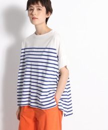 niko and... | パネルボーダーポンチョプルオーバー(Tシャツ/カットソー)