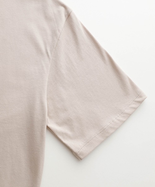 timecapsule(タイムカプセル)の「【timecapsule】「四角い思い出」転写プリント半袖ビッグTシャツ(Tシャツ/カットソー・レディース・ホワイト/ミント/モカ/ライトベージュ・FREE)」の17枚目の写真