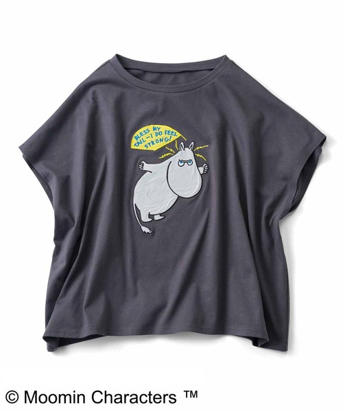 MOOMIN（ムーミン）の「ムーミン　シフォンアップリケＴシャツ（Tシャツ/カットソー・レディース・グレー系その他・SMALL/MEDIUM/LARGE/X-LARGE/XX-LARGE）」の5枚目の写真