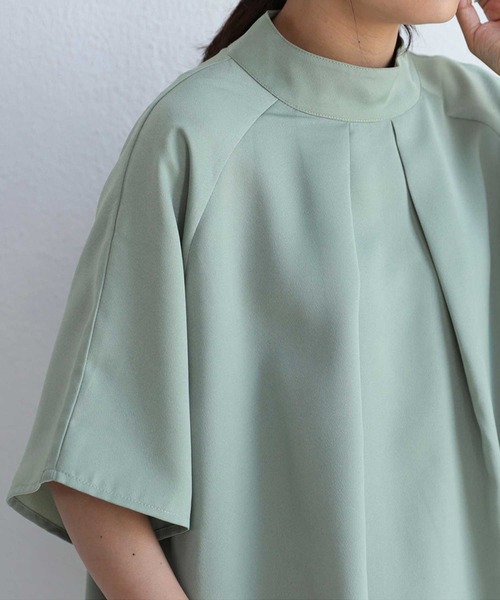 antiqua(アンティカ)の「ラグランスリーブブラウス(シャツ/ブラウス・レディース・ブラック/ミント/オフホワイト・FREE)」の10枚目の写真