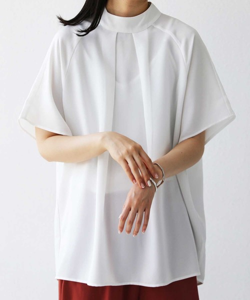 antiqua(アンティカ)の「ラグランスリーブブラウス(シャツ/ブラウス・レディース・ブラック/ミント/オフホワイト・FREE)」の16枚目の写真