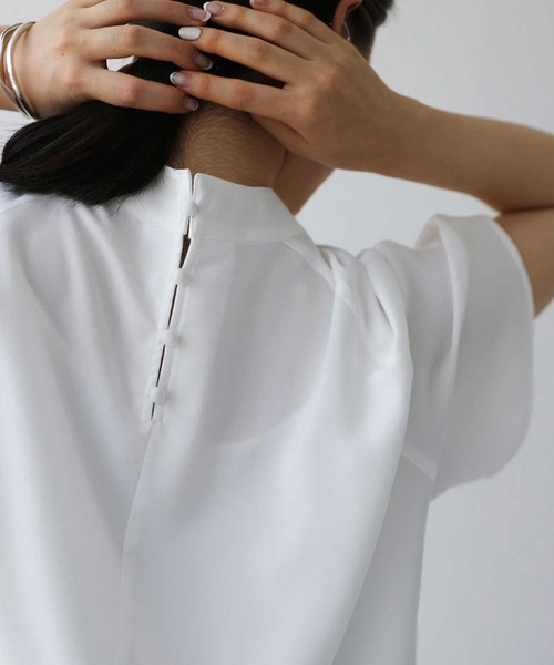 antiqua(アンティカ)の「ラグランスリーブブラウス(シャツ/ブラウス・レディース・ブラック/ミント/オフホワイト・FREE)」の17枚目の写真