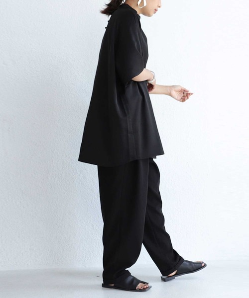 antiqua(アンティカ)の「ラグランスリーブブラウス(シャツ/ブラウス・レディース・ブラック/ミント/オフホワイト・FREE)」の5枚目の写真