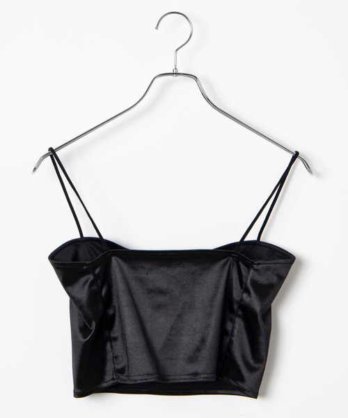 Romansual（ロマンシュアル）の「Romansual/カップインサテンキャミソール（キャミソール・レディース・ブラック/オフホワイト・FREE）」の6枚目の写真