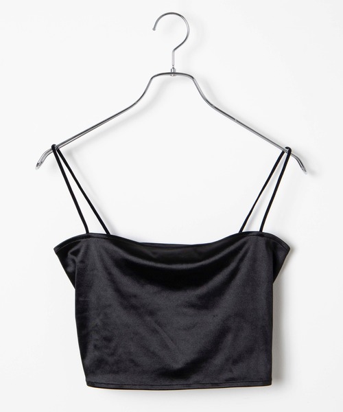 Romansual（ロマンシュアル）の「Romansual/カップインサテンキャミソール（キャミソール・レディース・ブラック/オフホワイト・FREE）」の4枚目の写真