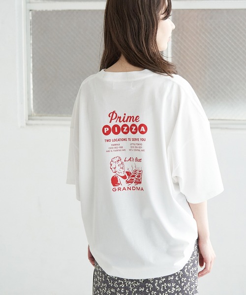 ROPE' PICNIC（ロペピクニック）の「【Prime PIZZA×ROPE' PICNIC】ビッグＴシャツ（Tシャツ/カットソー・レディース・グリーン/ダークグリーン/レッド/レッド系その他・38）」の4枚目の写真